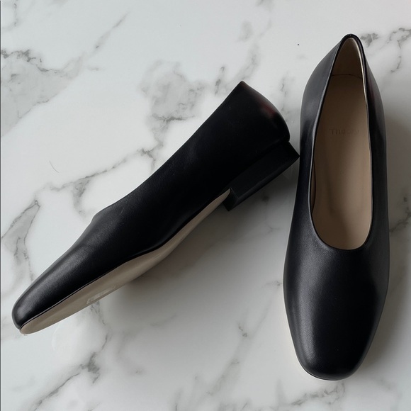 NEW Theory Black Leather Flats - Picture 2 of 5